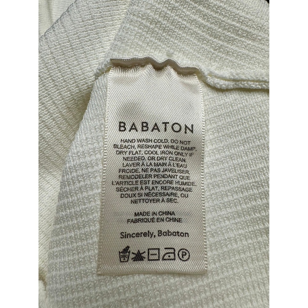 Aritzia Babaton Sculpt Knit Tank Top Women Sm White Ribbed Racerback SPX13821-21 - Picture 4 of 7